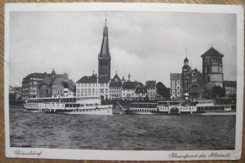 AK Düsseldorf, die Rheinfront mit Altstadt, 1931