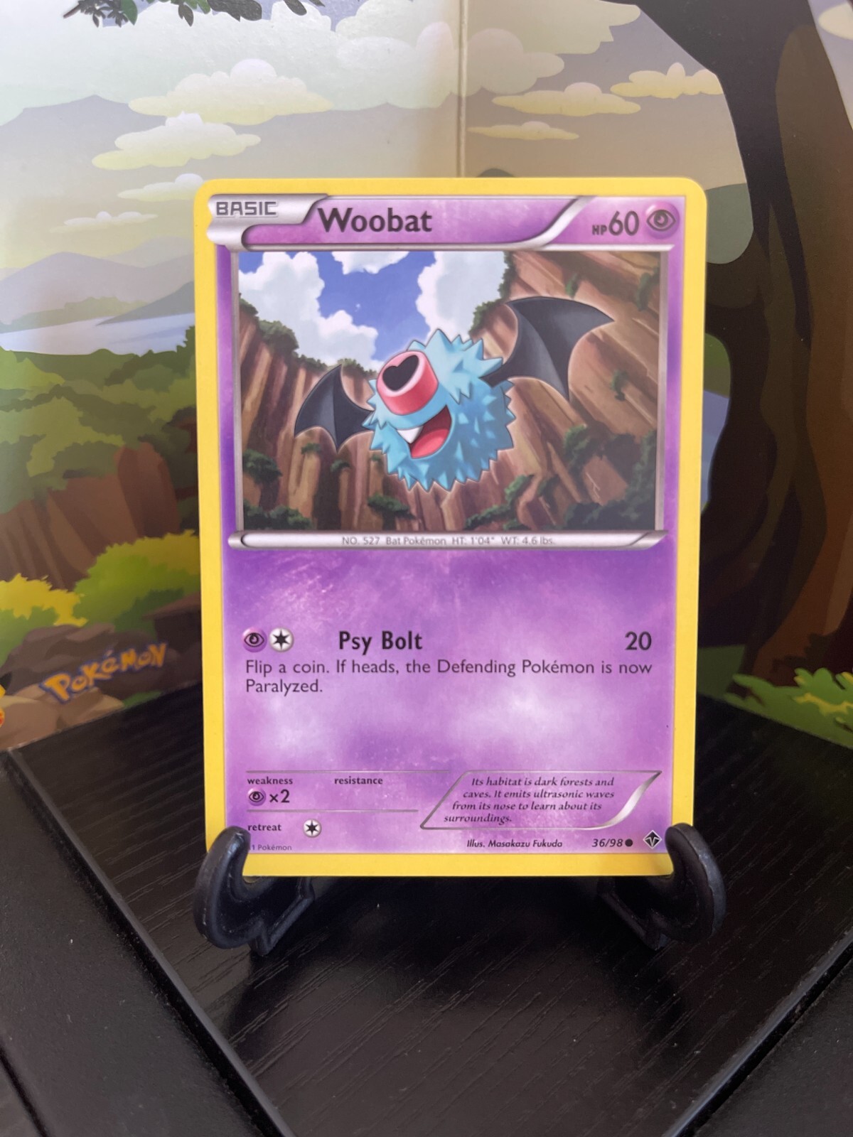 Woobat 36/98 - Emerging Powers - Common - Pokemon Card TCG - LP