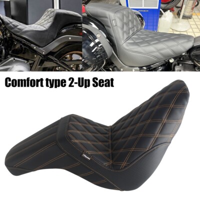 2-Up Rider Passeneger Cushion Gel Pad Seat For Harley FLSB FXLR FXLRS FXLRST 18+