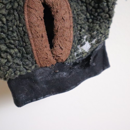 vtg ALF Kuhl Sherpa Fleece Jacket Grey/Forest Green Adult Medium 21.5x26 - Picture 8 of 13
