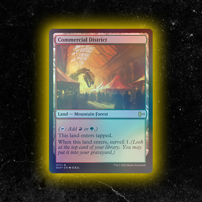 FOIL - Commercial District - Custom Magic: The Gathering Card - High-Quality