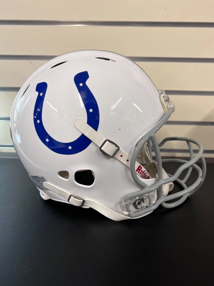Casco Auténtico Tamaño Completo NFL Indianapolis Colts Peyton Manning Modelo Riddell Foto 2 de 4