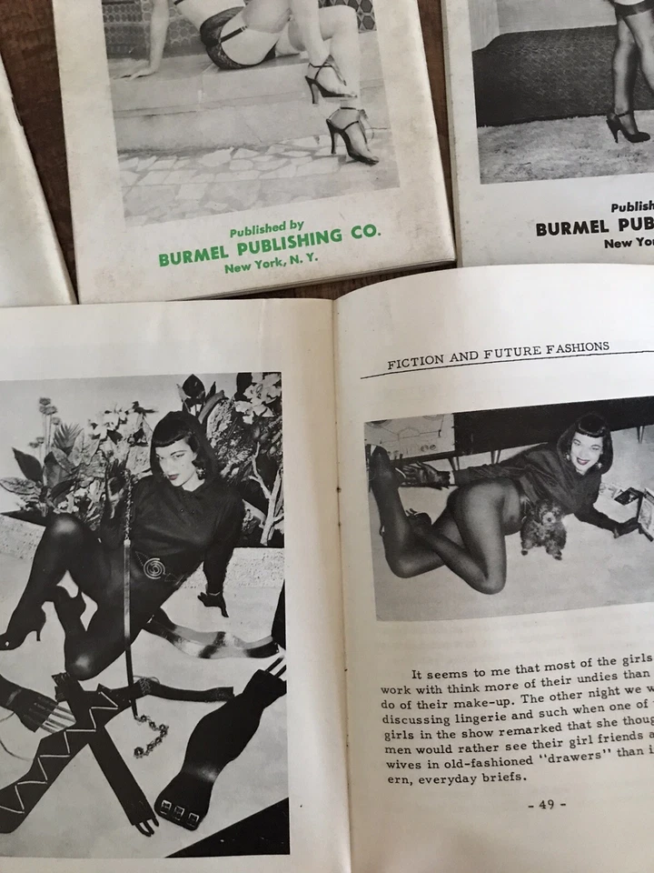 1955 9 Issues of Exotique Magazine Bettie Page Rare 1-2, 4-10 Complete AS IS - Image 4 of 4