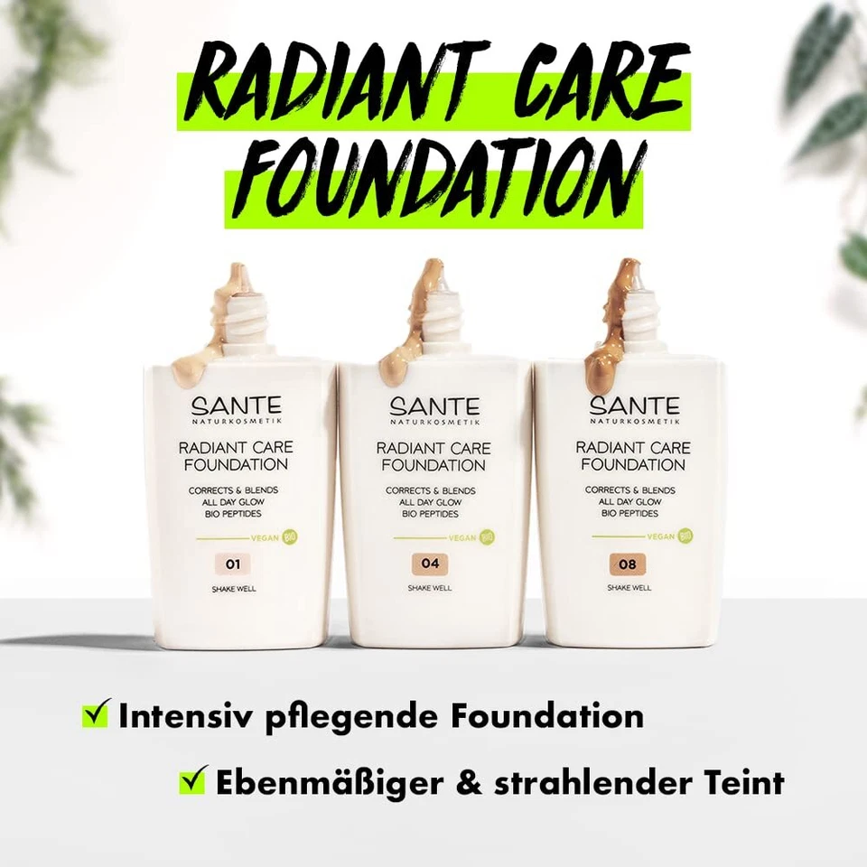 Radiant Care Foundation 01 Warm Ivory vegane Foundation mit Bio-Peptiden und ... - Bild 4 von 4