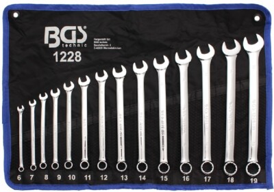 BGS Maul Ringschlüssel Satz extra lang 6-19 mm 14 teilig 1228
