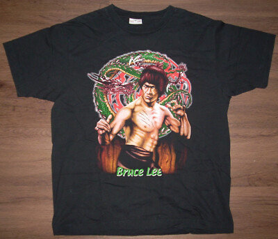 BRUCE LEE 2-Sided T-Shirt Size LARGE Zensation Color Front/B&W