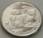 2003 Isle of Man Balinese Cat 1 Crown Coin CuNi Bu Condition Free Shipping