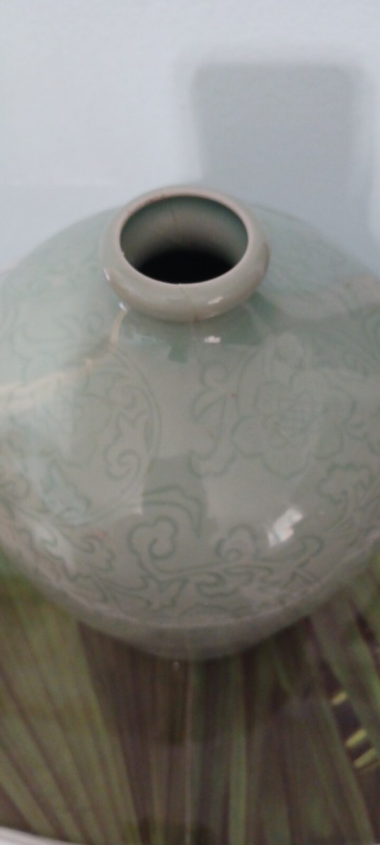 Vintage Chinese Porcelain Ming Style Celadon Vase Circa 1900s | eBay