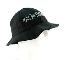NWT ADIDAS Originals One Size Canvas Black / White Logo Bucket Hat