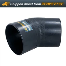 POWERTEC 70183 4 inch 45 Degree Elbow - ABS Plastic Dust Collector Connector