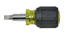 Klein Tools 32561 6-in-1 Multi-Bit Screwdriver / Nut Driver, Stubby