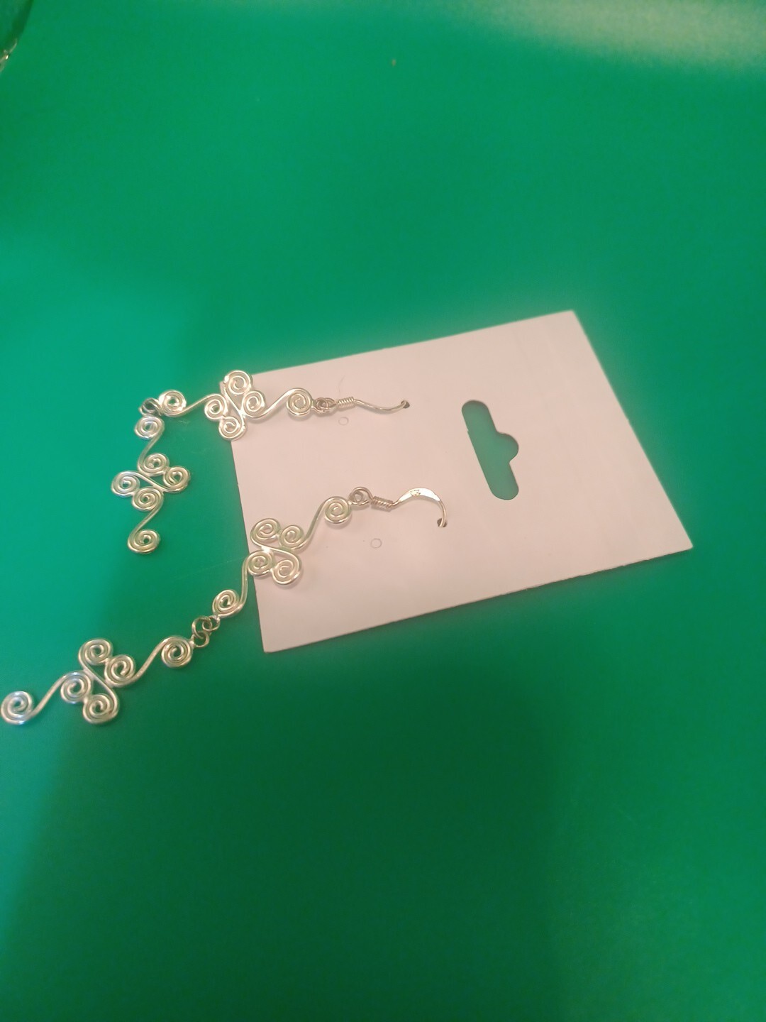 Lightweight Sterling Dangle Pierced Earrings - image 5