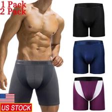 Mens Casual Boxer Shorts Trunks Underwear Underpants Briefs Breathable Mesh Gym