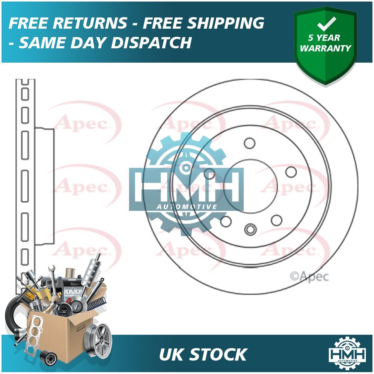 Fits Cadillac ATS 2013-2015 2.0 Brake Disc Rear Poppy 13581427