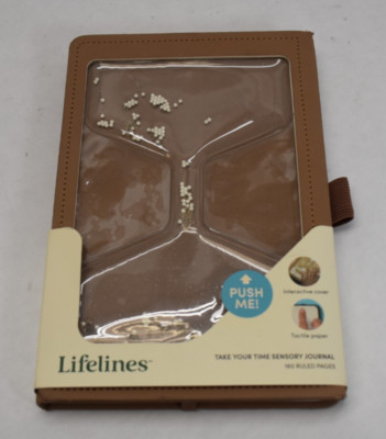 Lifelines Sensory Journal Book Brown Interactive Cover Tactile Paper 160 Pages