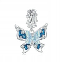 Fraise Charms Silber S925 Schmetterling Kette Armband AnhäNger
