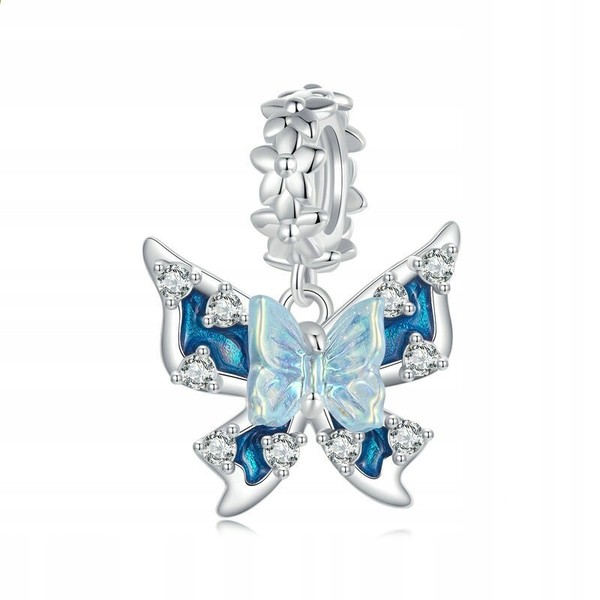 Fraise Charms Silber S925 Schmetterling Kette Armband AnhäNger-image