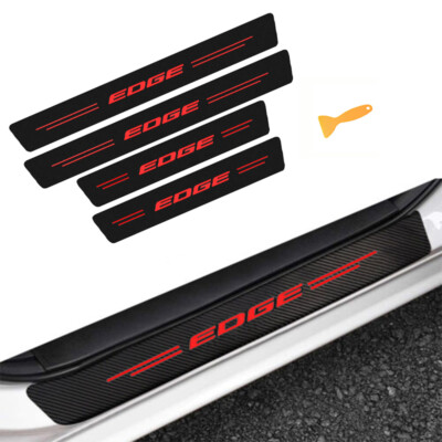 Car Door Sill Scuff Plate Protector Decoration Step Stickers Trim For Ford Edge