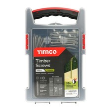 Timco 165Pc Hex Head Exterior Timber Screws - Mixed Grab Pack Fixing Screw,Green