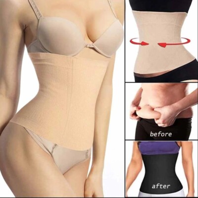 Hot Women Fat Burner Sauna Tummy Tuck Belt Body Shaper Girdle Postpartum Slim US