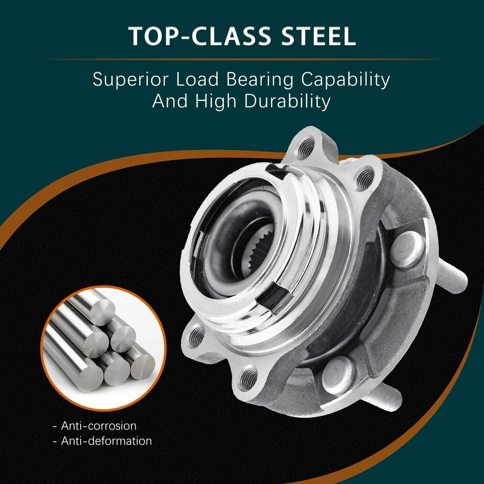 2x AWD Front Wheel Hub Bearing for Infiniti FX35 G37 FX45 FX50 G25 Q50 Q60 QX50 Foto 2 de 4