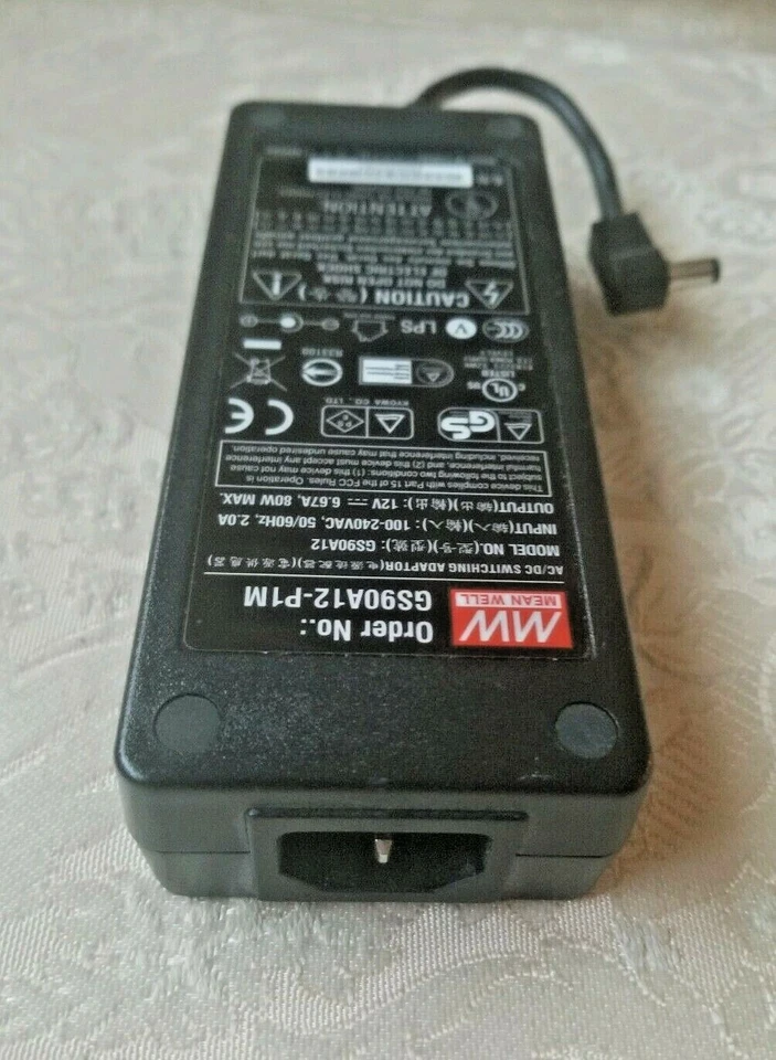 Mean Well GS90A12-P1M /12VDC / 6.67A/ 80W 100-240VAC connector 5.5mm / 2.1mm - Image 2 of 4