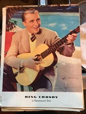 EARLY PARAMOUNT MOVIE STAR PUBLICITY PHOTO POSTER OF BING CROSBY - See Pictures!