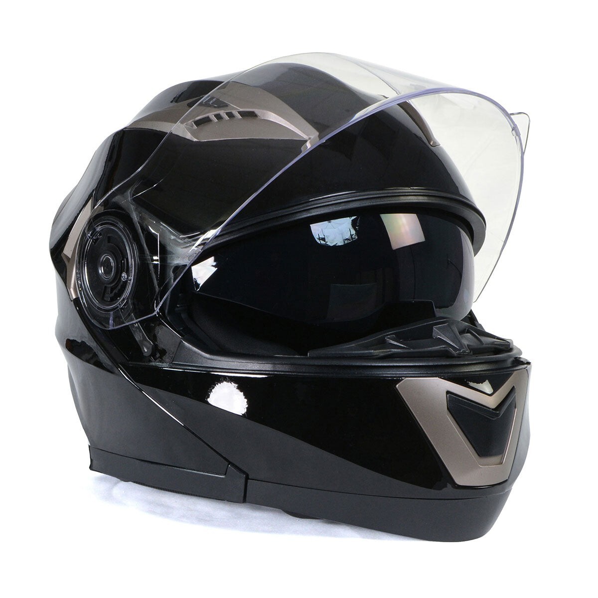Milwaukee Helmets 9806 DOT 'Ionized' Advanced Modular Black