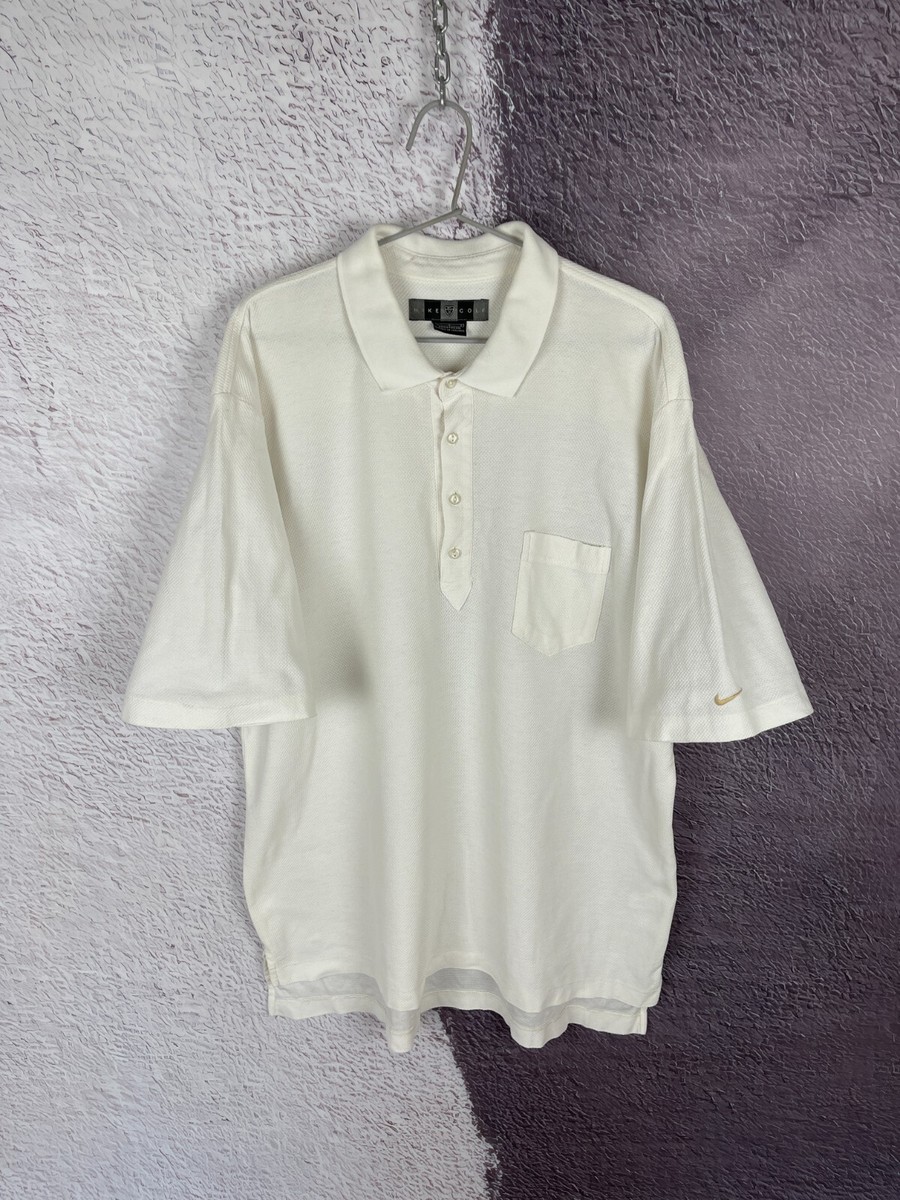 00s nike golf vtg カットソー Y2K adidas polo Vintage 90s Nike Golf Polo shirt geometric print yellow XL