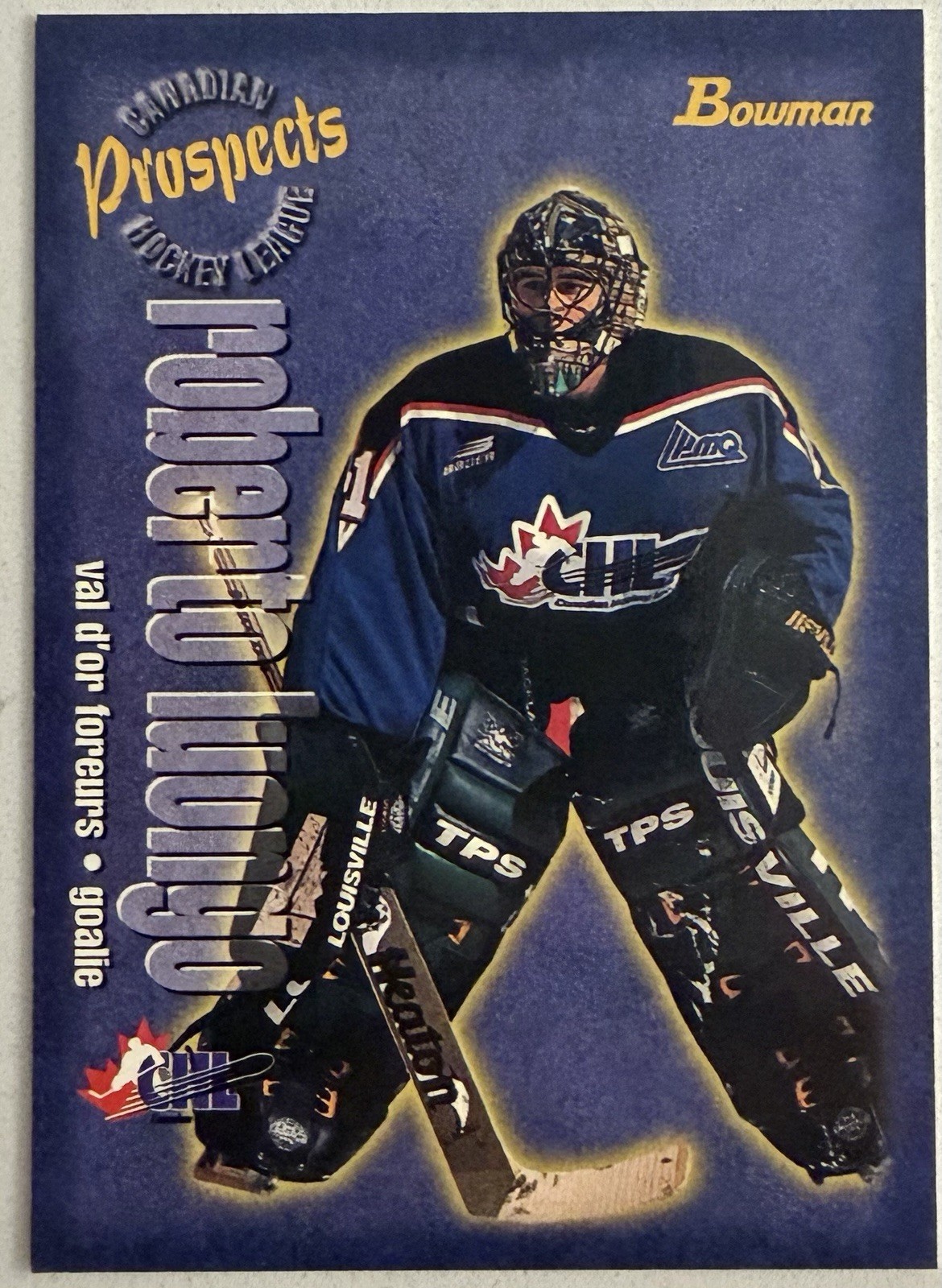 Roberto Luongo Rookie 1997-98 Bowman CHL #159 (RC) - Panthers / Canucks