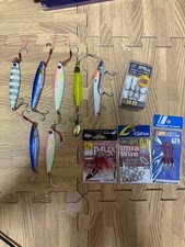 Metal jig set + leader and case (60g and 40g)
