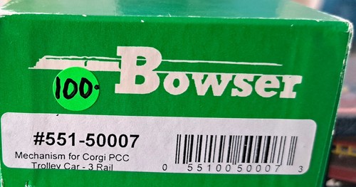 Mecanismo Bowser 551-50007 escala O para carro Corgi PCC - 3 rieles | Zustand: New
