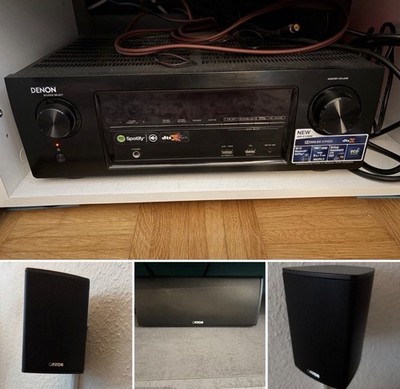 Denon AVR-X1200W Receiver + 5.1 Canton Lautsprecher, schwarz, Dolby Atmos, DTS:X