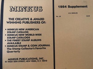 Minkus United Nations 1984 Supplement # 29