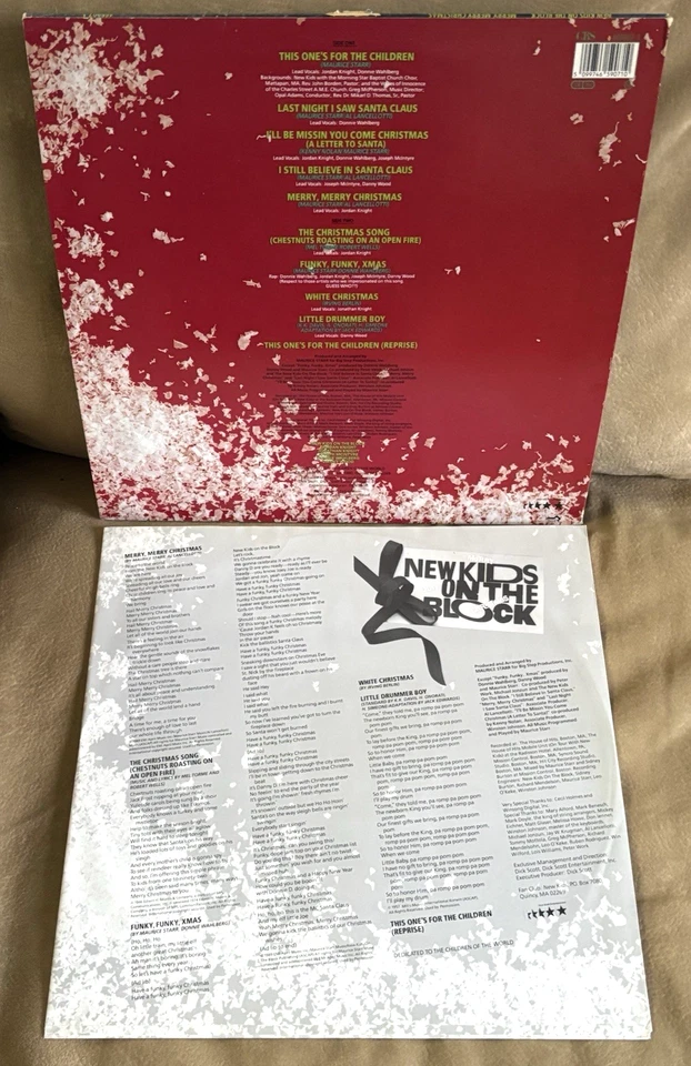 NEW KIDS ON THE BLOCK - Merry Merry Christmas (1989) Vinyl LP Record. NEAR MINT - Image 4 of 4