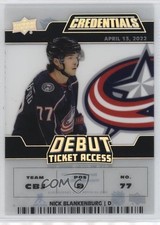 2022 Credentials Debut Ticket Access Acetate /249 Nick Blankenburg #DTA-NB 0x32