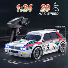 Auto drift telecomandata Lancia Delta integrale RC scala 1/24