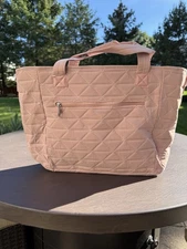 Large Insulated Lunch Bag Box Tote Leakproof Insulated with Shoulder Strap, Pink