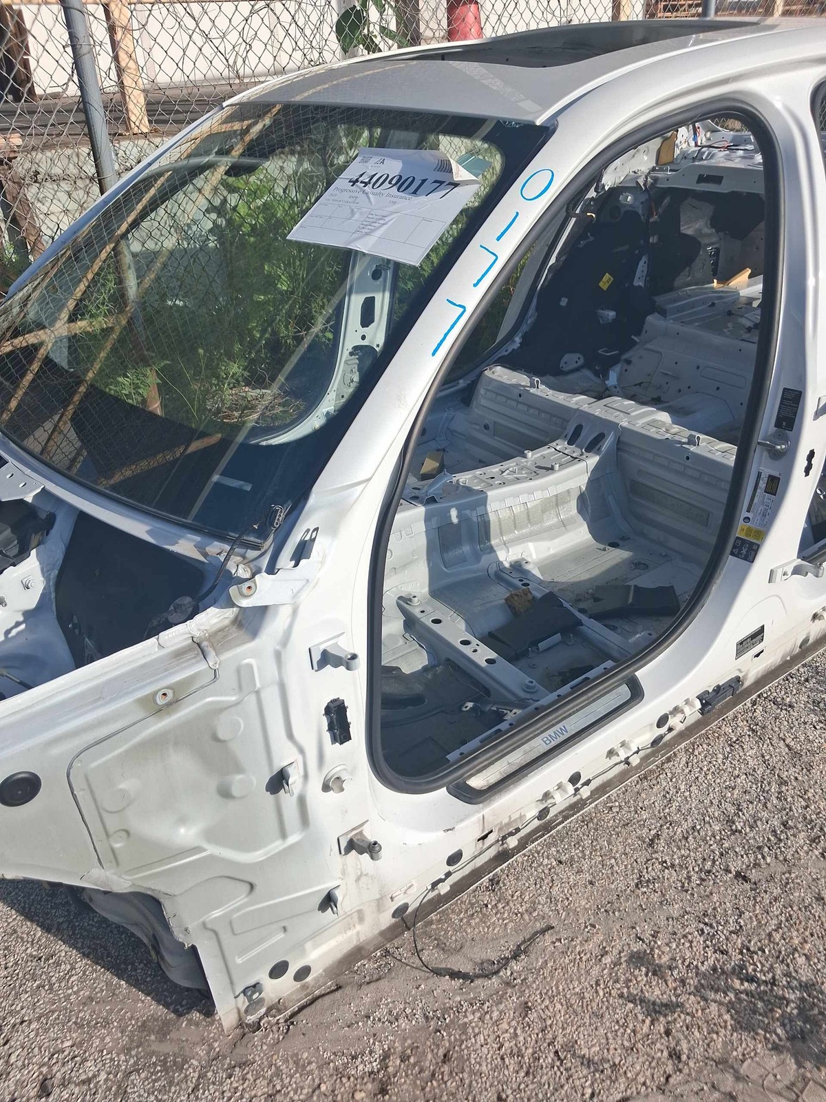 2018-22 BMW 330i Left A-Pillar Body Side Frame Mineral White A96 OEM 41007493259