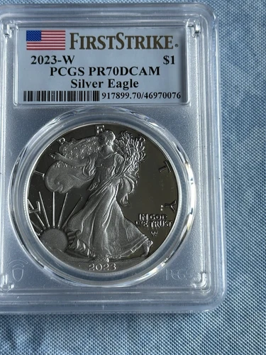 2023-W PF70 PCGS DCAM American silver eagle . First Strike.