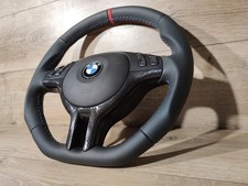 Volant BMW E46 E39 E53 Refini SPORT Nappa et CF Dipped OEM LHD