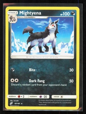 Mightyena SM Team Up 87/181 Rare 2019 Darkness kirisAki MP