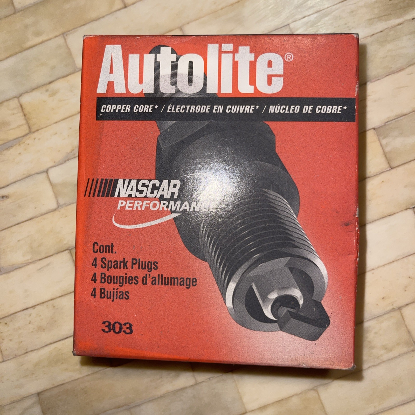 AUTOLITE 303 Fram -4PK Copper Resistor Spark Plug, Pack of 4