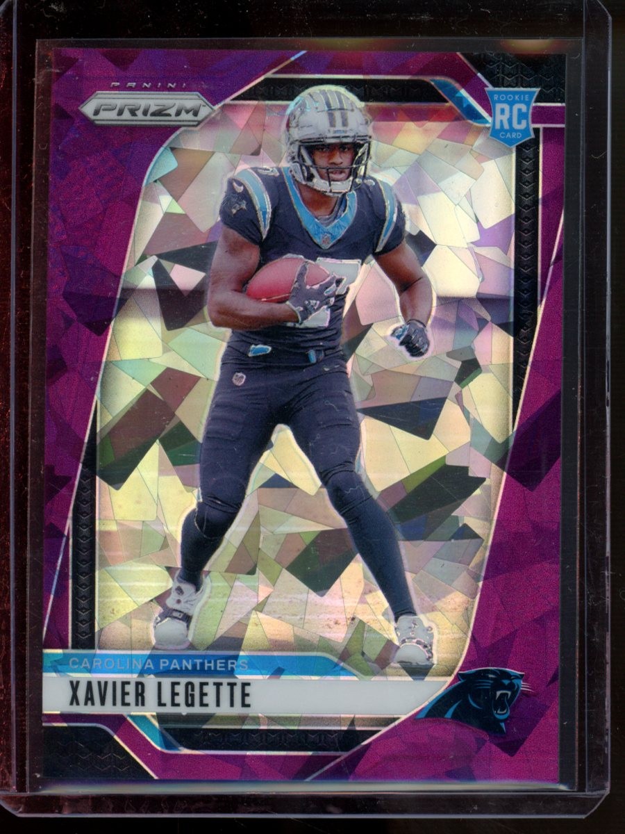 2024 Panini Prizm #398 Xavier Legette Purple Ice RC /225