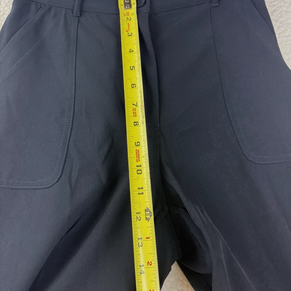 Pantalones para mujer MAX STUDIO LONDON tiro alto elásticos espalda pierna ancha azul marino S Foto 3 de 4