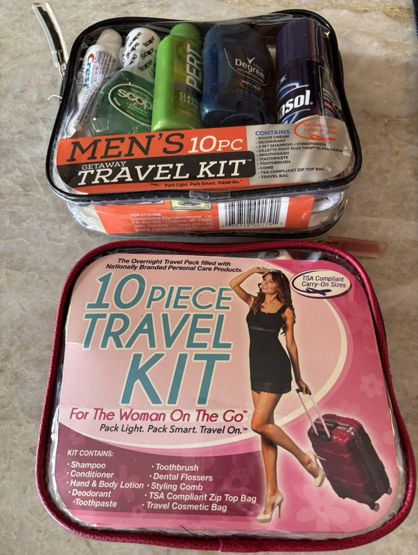 Convenience Kits International TSA Compliant Men & Women 10pc Travel Size Kit