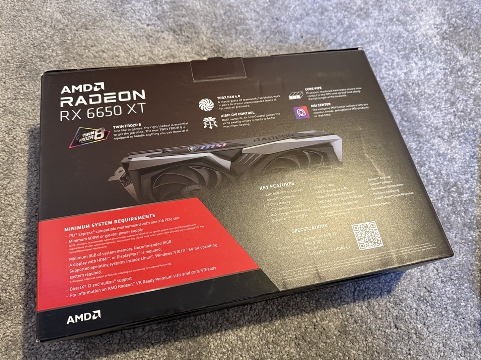 MSI AMD Radeon RX 6650 XT Graphics Card. Hardly used. | eBay UK