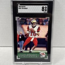 2000 PACIFIC TOM BRADY #403 RC - SGC 8