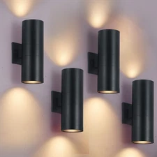 DUJAHMLAND Outdoor Wall Sconces 4 Pack, Exterior Up and Down Wall Lights Lamp...