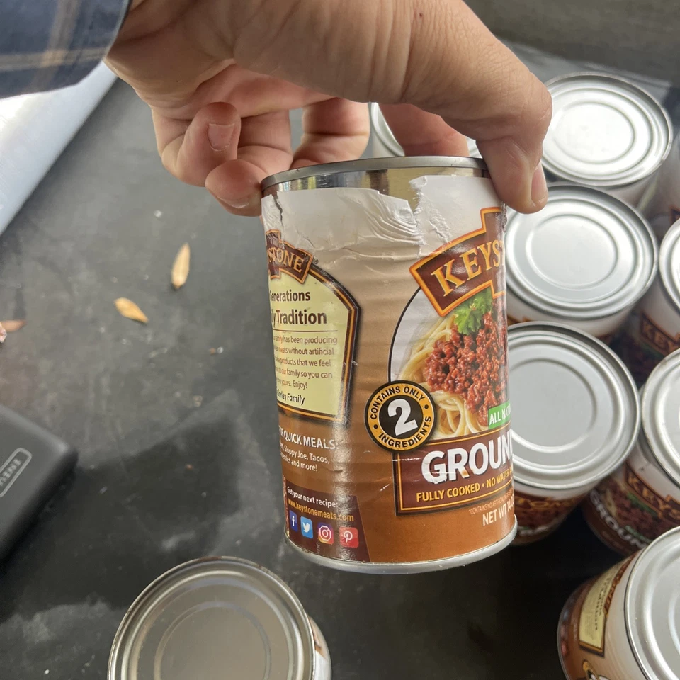12 latas de carne molida natural Keystone Meats completamente cocida 14 oz sin conservantes Foto 4 de 4
